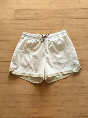 Jordan Women's Cream Woven Embroidered Loose Fit Basketball Shorts